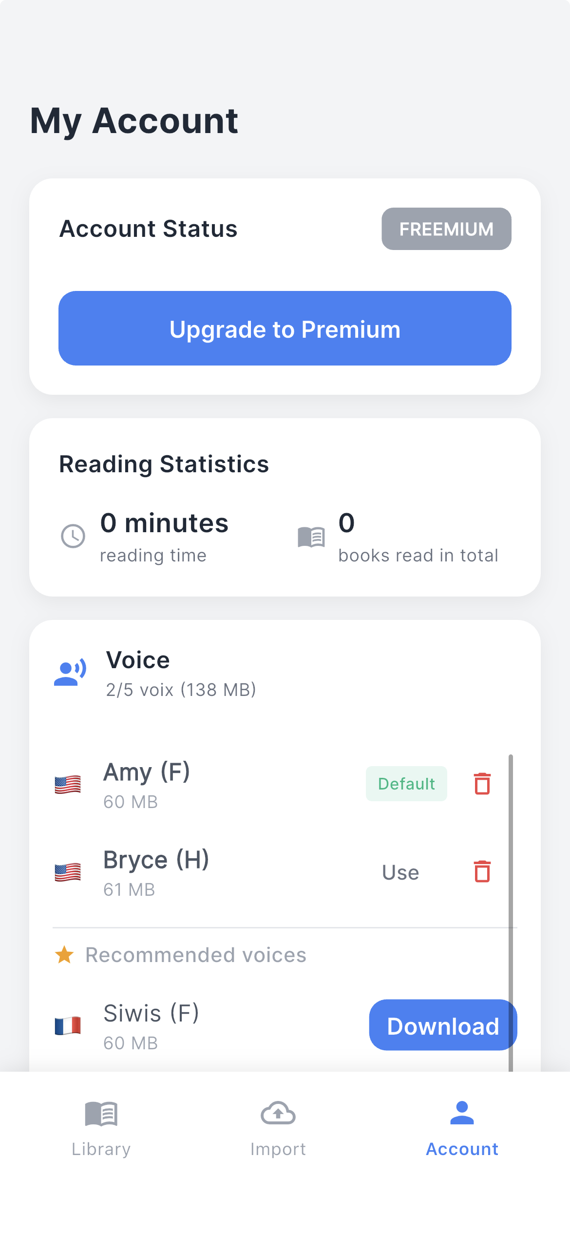 VocaRead App Screenshot