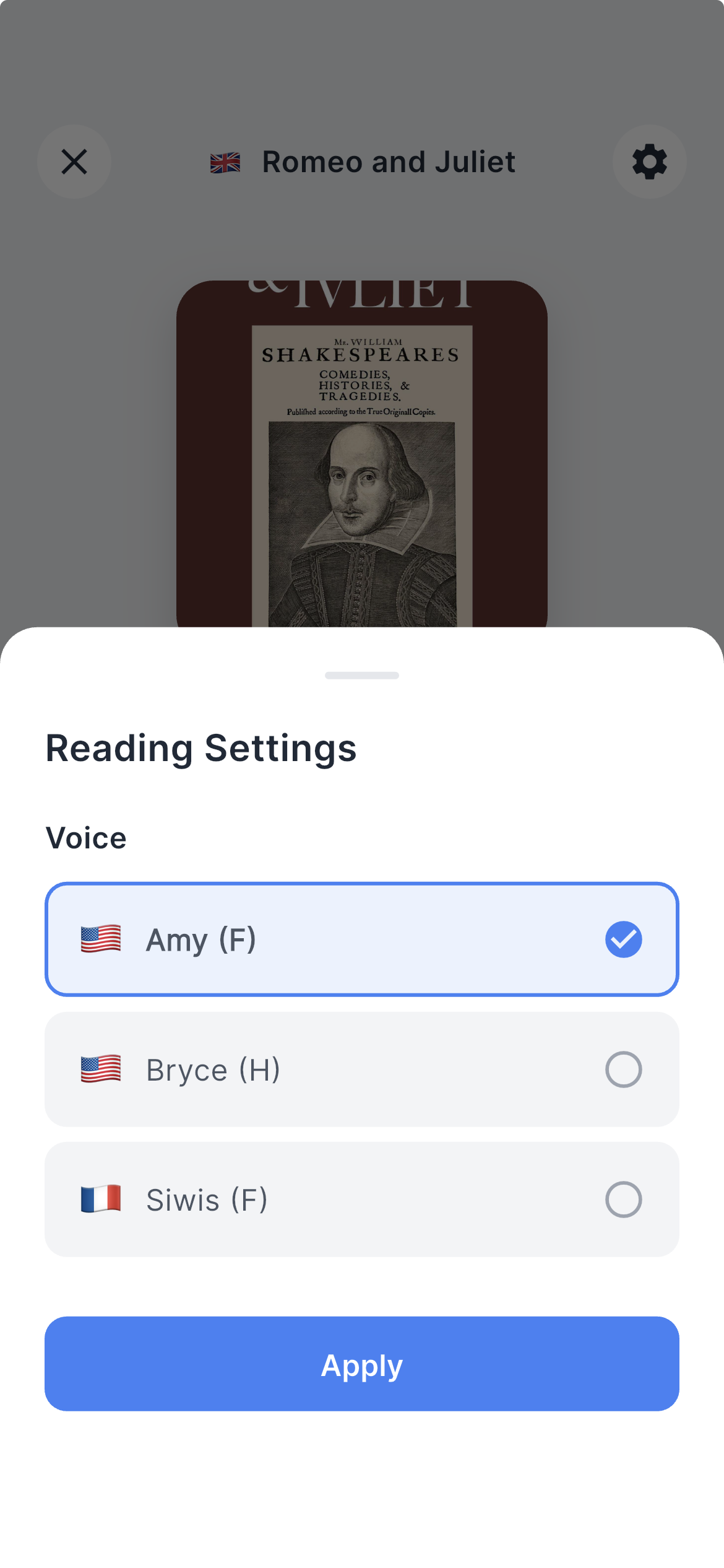 VocaRead App Screenshot